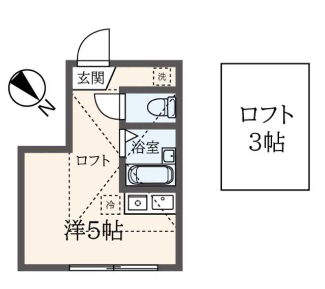 インベスト川崎7(ワンルーム/2階)の間取り写真