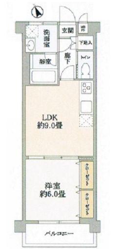 渋谷マンション(1LDK/5階)の間取り写真