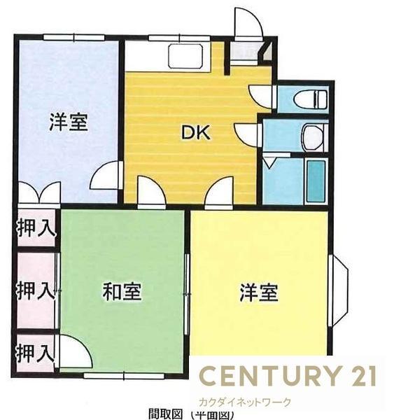 グランビア南(3DK/2階)の間取り写真