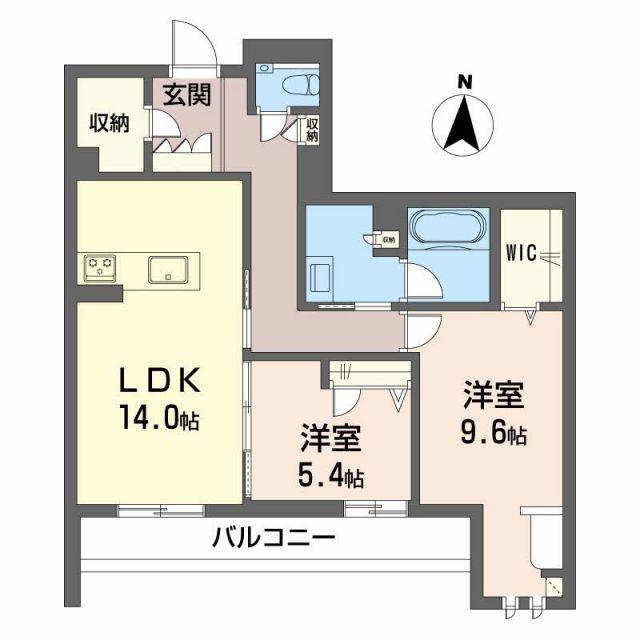 リーベン メーア(2LDK/3階)の間取り写真