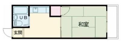 コート多賀II(1K/4階)の間取り写真
