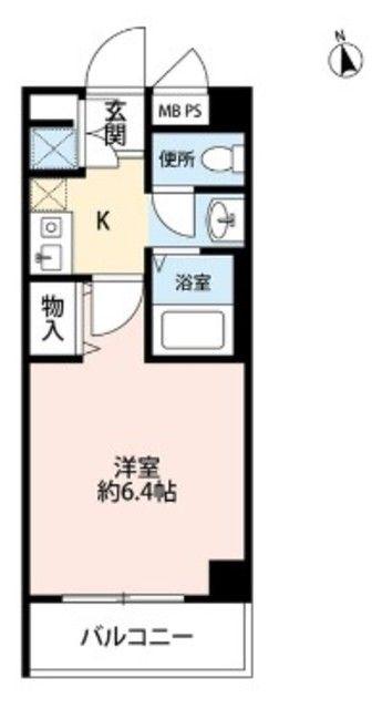 アンプルールベトン 川口(1K/2階)の間取り写真