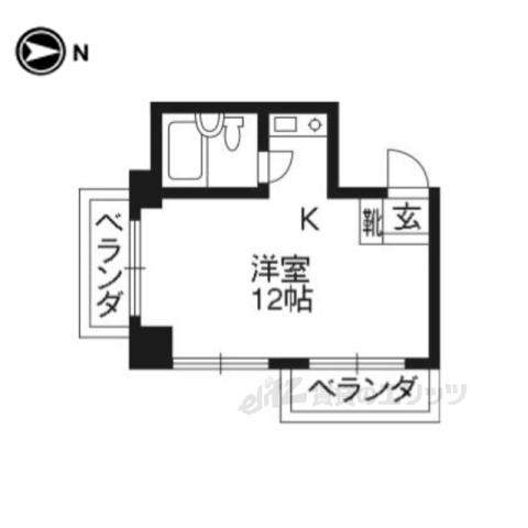 AMS桃山(ワンルーム/4階)の間取り写真