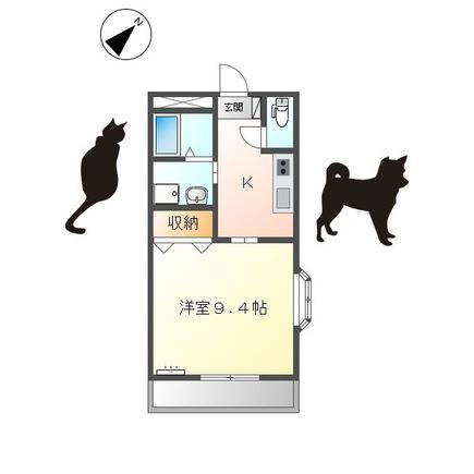 アコードタウンIII(1K/1階)の間取り写真