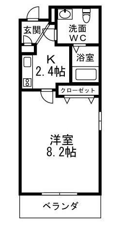 BOSCO荻窪(1K/2階)の間取り写真
