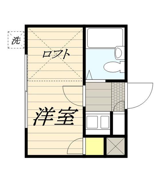 サザンテラス(1K/1階)の間取り写真