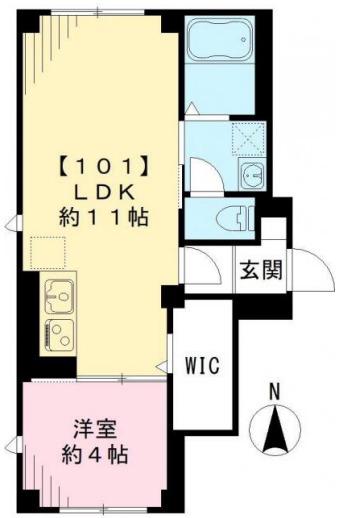 アール白金(1LDK/1階)の間取り写真