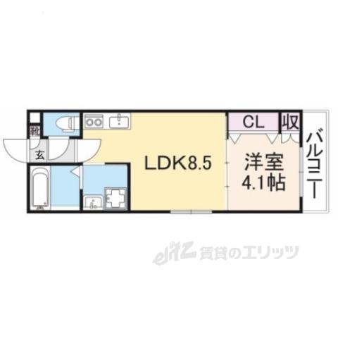 AVANTIO MITO(1LDK/2階)の間取り写真