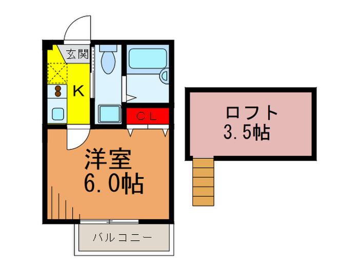 メゾン北大塚(1K/2階)の間取り写真