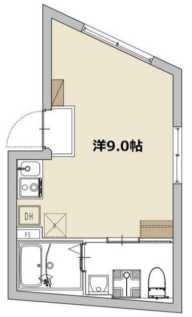 GRASPLUS上中里(ワンルーム/4階)の間取り写真