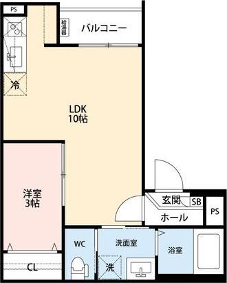 GRANDBLUE TODAYUTAKAI(1LDK/3階)の間取り写真