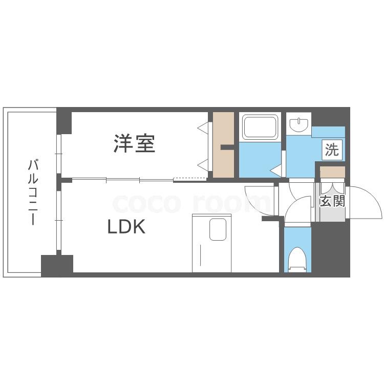 プレサンスOSAKA DOMECITYワンダー(1LDK/12階)の間取り写真
