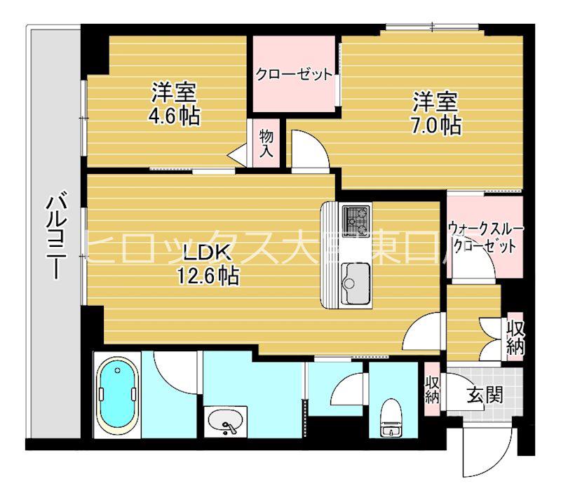 グレイスII(2LDK/2階)の間取り写真