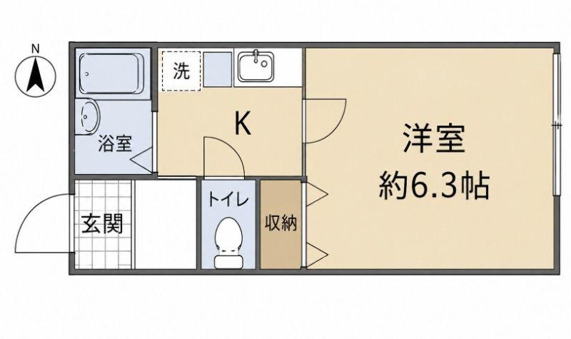 アイル中野(1K/1階)の間取り写真