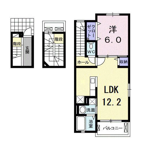 ベルポストIII(1LDK/3階)の間取り写真