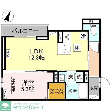 さいたま市緑区浦和美園PJ(1LDK/3階)の間取り写真