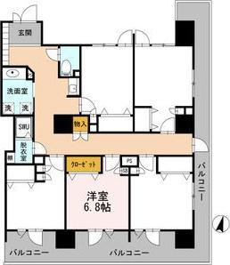 ロイヤルパークスERささしま D-ROOM SHARE ささしま(ワンルーム/3階)の間取り写真