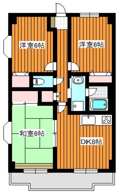 レヴィオン(3DK/5階)の間取り写真