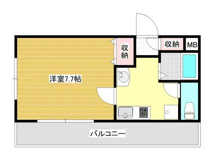 ラーク川澄II(1K/2階)の間取り写真