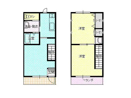 サンシャイン内山(2LDK/1階)の間取り写真