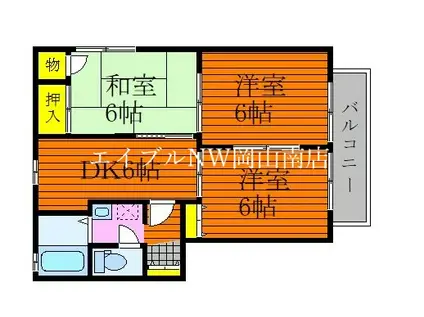 ぼくんち パートIII(3DK/2階)の間取り写真