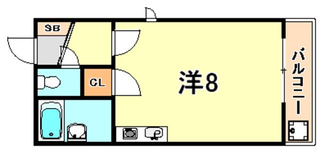 リンケージⅡ(ワンルーム/4階)の間取り写真