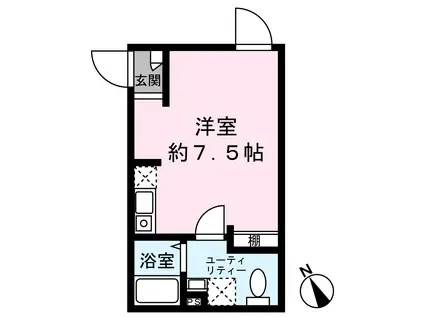 FORTUNA堀切(ワンルーム/3階)の間取り写真