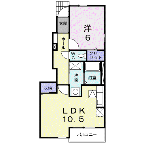 ファインブリーズ(1LDK/1階)の間取り写真