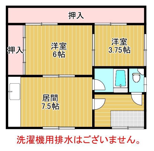 中村マンション(2DK/2階)の間取り写真