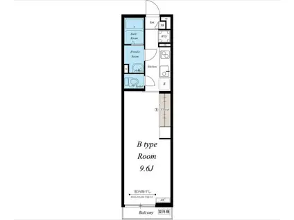 リブリ・HASUDA(1K/1階)の間取り写真