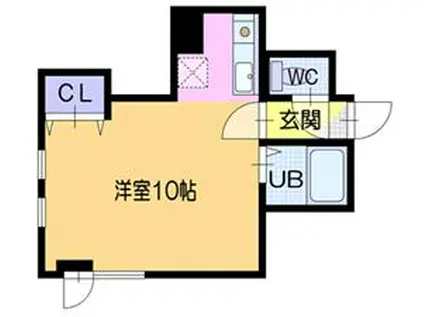 ブランニュー35(1K/1階)の間取り写真