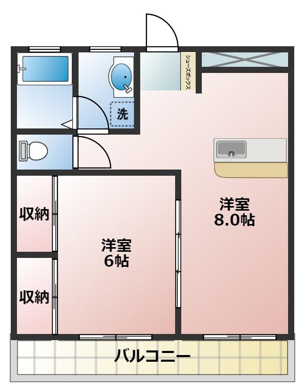 リージェントマンション(1LDK/3階)の間取り写真