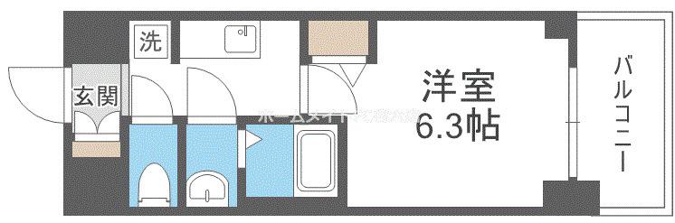 アドバンス大阪フェリーチェ(1K/4階)の間取り写真