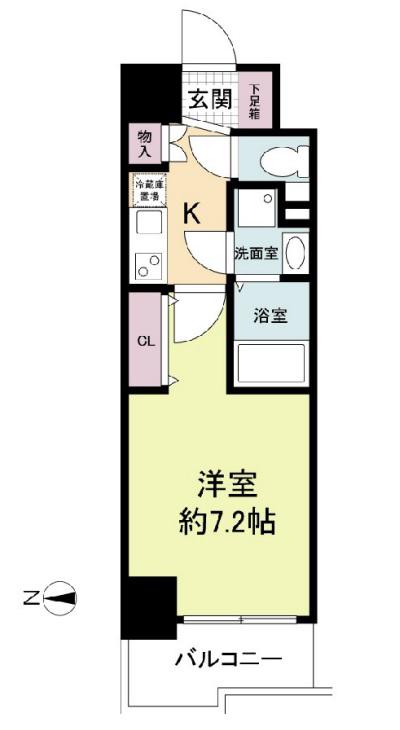 セレニテ心斎橋グランデ(1K/10階)の間取り写真