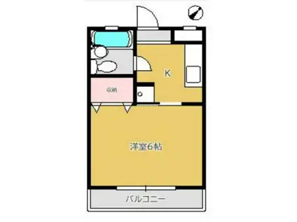 セイワハイム(1K/2階)の間取り写真