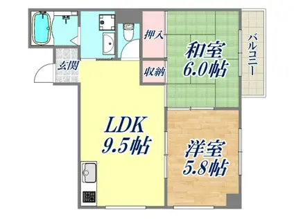 FMロッカ-(2LDK/3階)の間取り写真