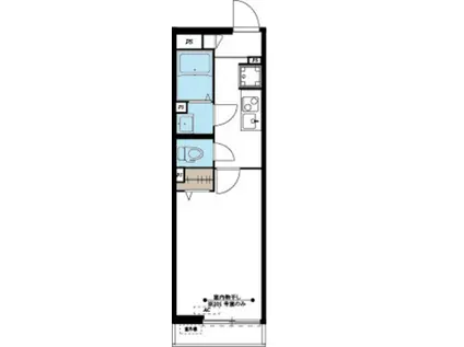 CREST YANAGISAKIII(1K/1階)の間取り写真