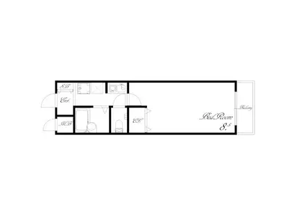 リヴェールメイ垂水(1K/5階)の間取り写真