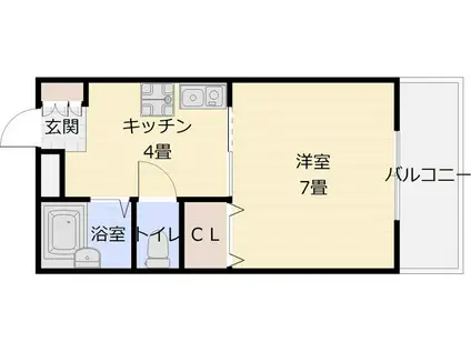 サニーハイム(1K/3階)の間取り写真