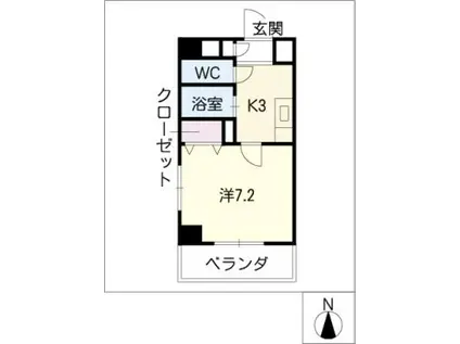 シイノマンション(1K/2階)の間取り写真