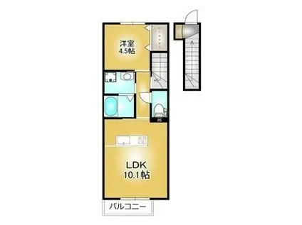 レジェンド(1LDK/2階)の間取り写真