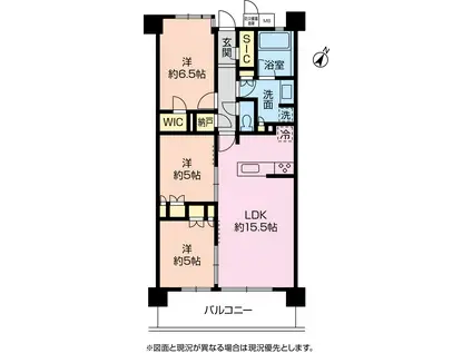 レ・ジェイドシティ橋本III(3LDK/3階)の間取り写真