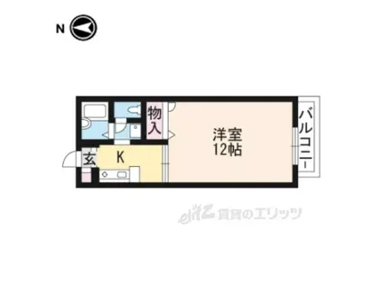 第五ハイツ高樋(1K/2階)の間取り写真