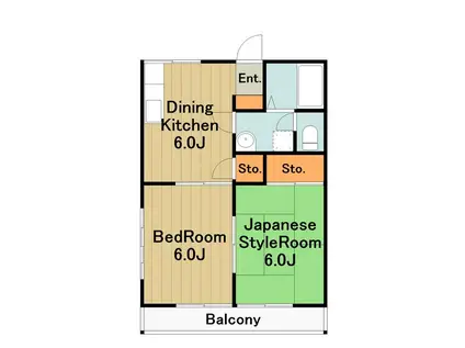 レジデンス・アイ(2DK/1階)の間取り写真