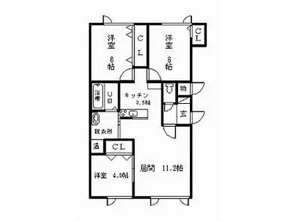 GLP・III(3LDK/1階)の間取り写真