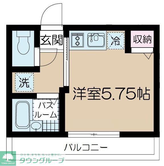 NSGATE草加CITY(ワンルーム/2階)の間取り写真