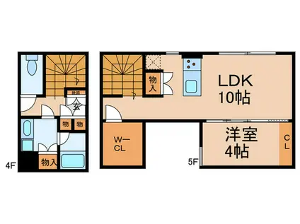 CREAL江戸川橋(1LDK/4階)の間取り写真