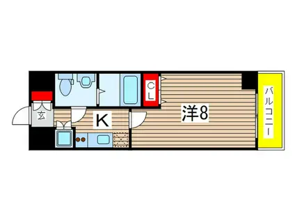 KDX千葉中央レジデンス(1K/6階)の間取り写真