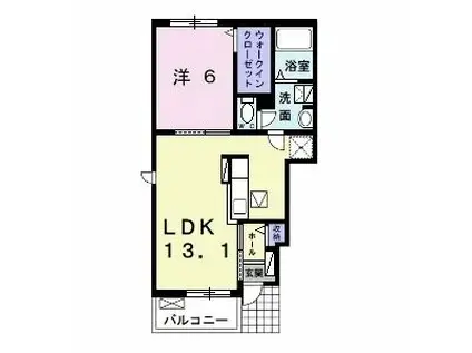 シュティルI(1LDK/1階)の間取り写真