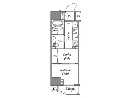 ARKMARK水天宮前I(1DK/10階)の間取り写真